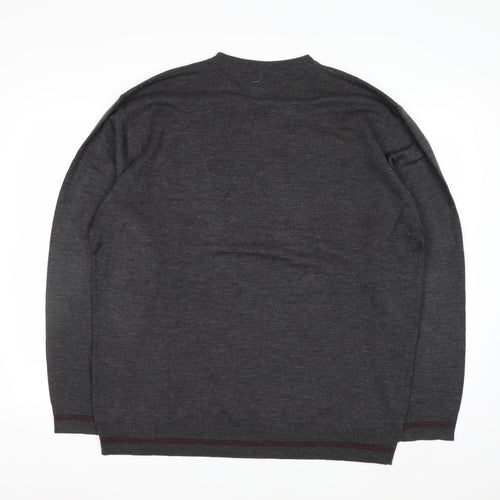 Pierre Cardin Men's Grey XL V-Neck Pullover Jumper