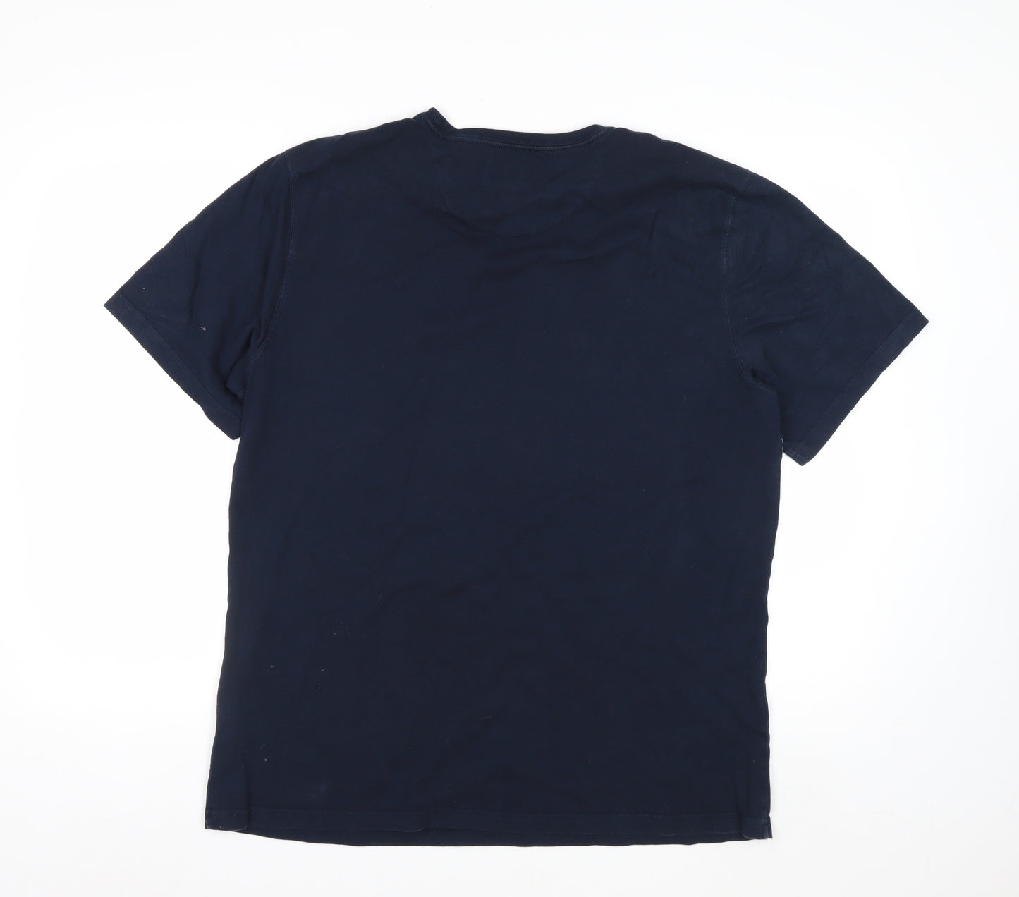 Barbour Men's Blue Striped Cotton Crew Neck T-Shirt XL Tailored Fit