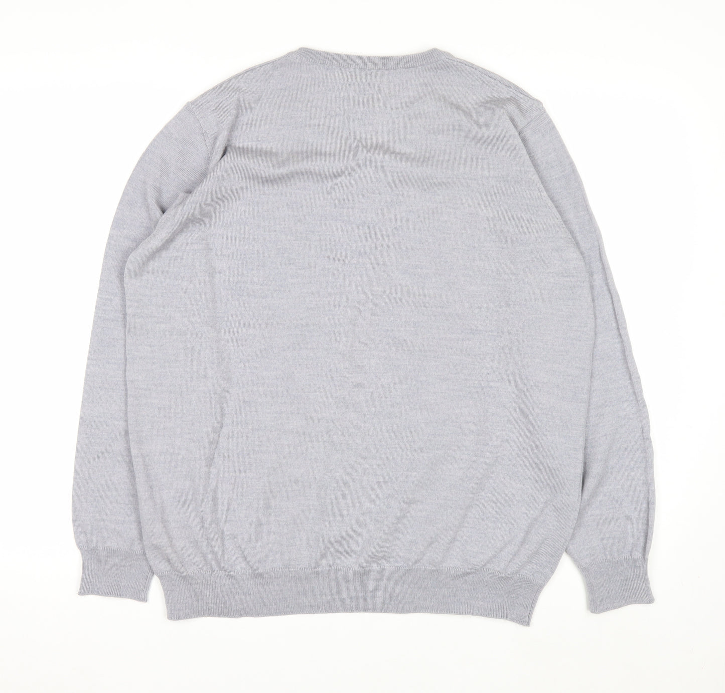 Peter Hahn Women's Grey V-Neck Pure Wool Jumper Size 20