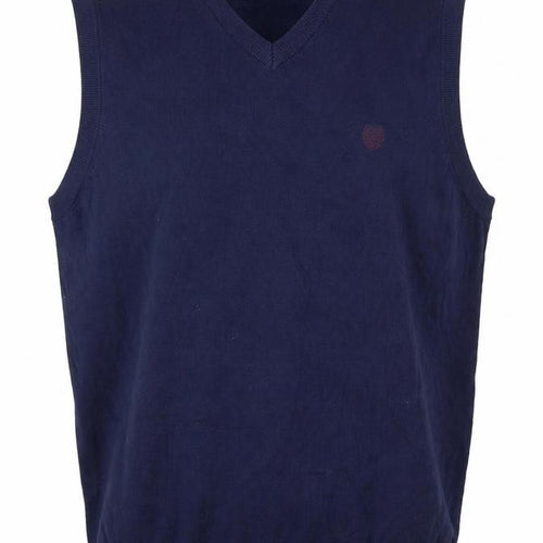 Chaps Men's Blue Cotton V-Neck Sleeveless Knit Vest L