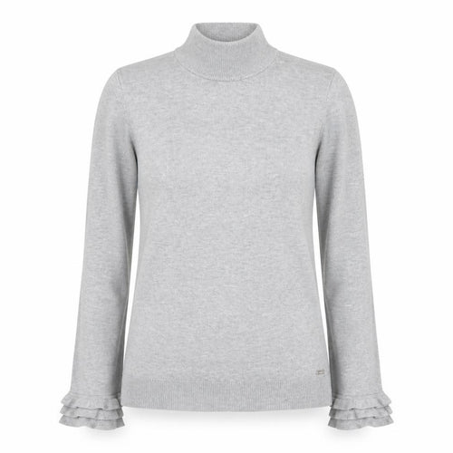 Calvin Klein Women's Grey Roll Neck Knit Jumper Size S