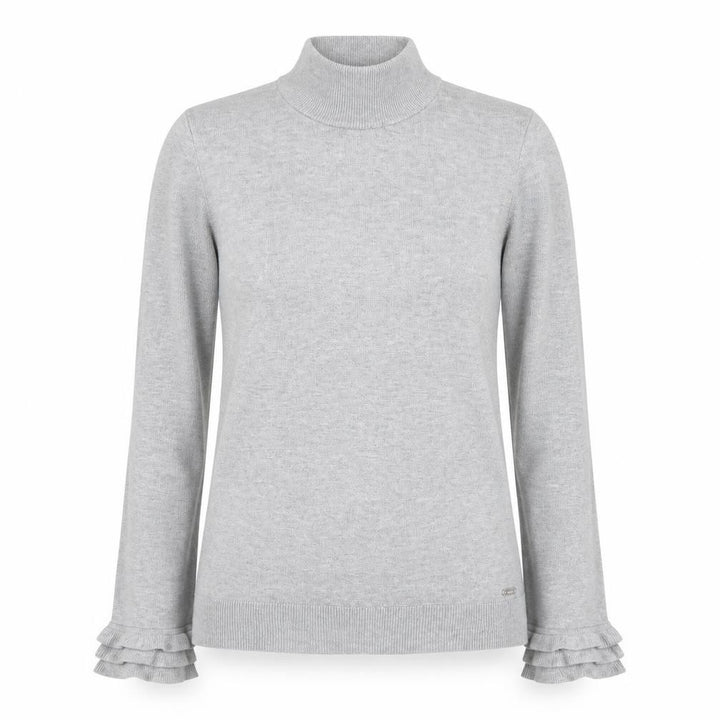 Calvin Klein Women's Grey Roll Neck Knit Jumper Size S