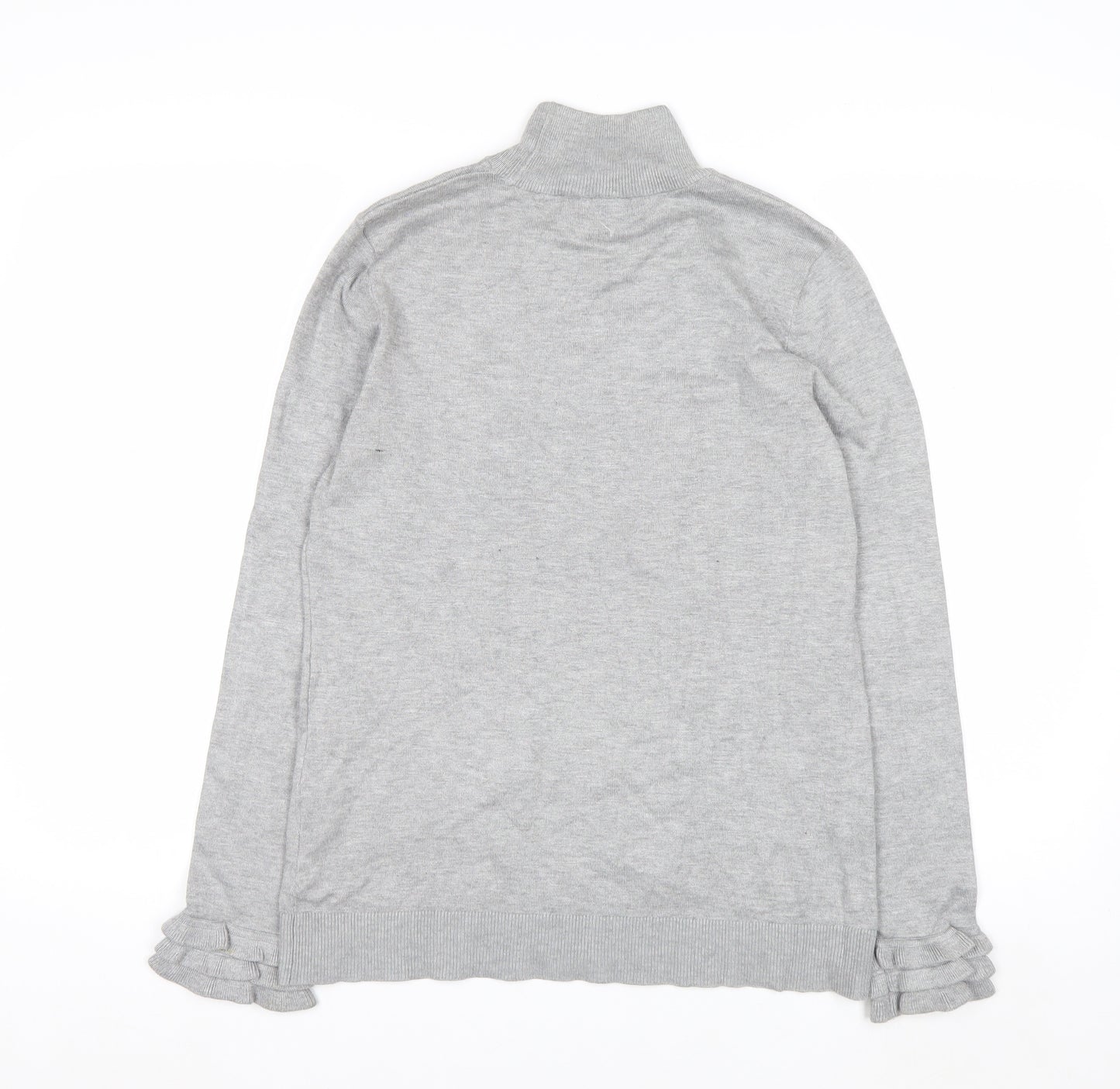 Calvin Klein Women's Grey Roll Neck Knit Jumper Size S