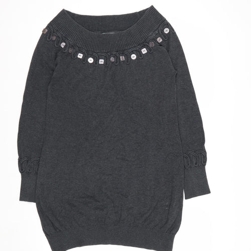 Marks and Spencer Per Una Grey Wool Blend Women's Jumper Size 10