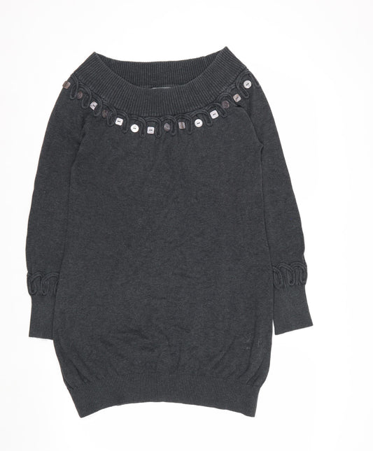 Marks and Spencer Per Una Grey Wool Blend Women's Jumper Size 10