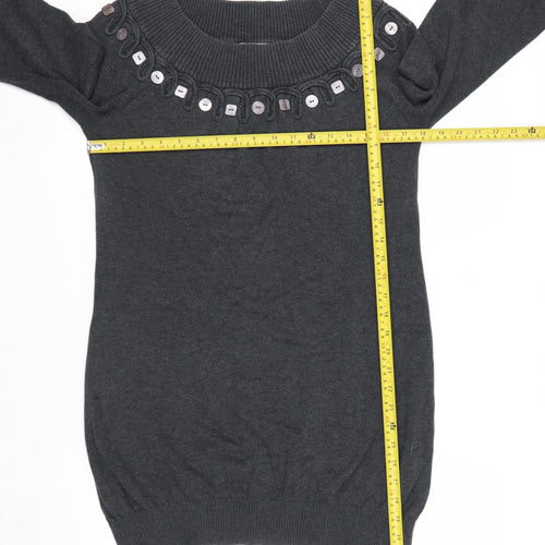 Marks and Spencer Per Una Grey Wool Blend Women's Jumper Size 10