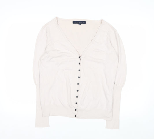 French Connection Women's Beige XL Button Cardigan Knitwear