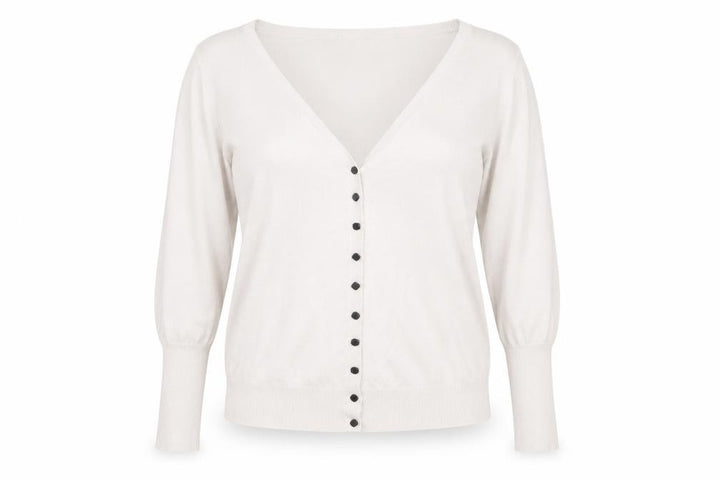 French Connection Women's Beige XL Button Cardigan Knitwear