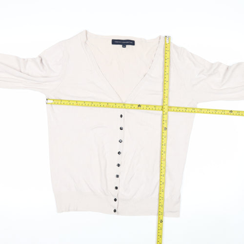 French Connection Women's Beige XL Button Cardigan Knitwear