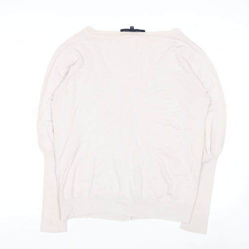 French Connection Women's Beige XL Button Cardigan Knitwear