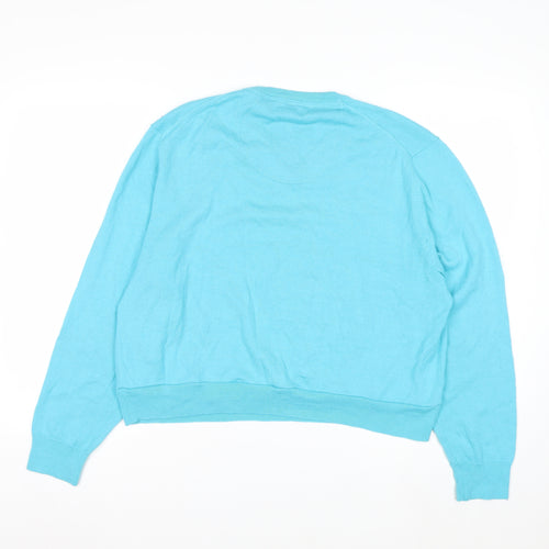 Club Room Men's Blue XL V-Neck Merino Wool Pullover Jumper