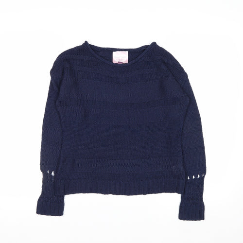 Romeo & Juliet Couture Women's Blue Knit Pullover Jumper Size S