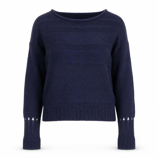 Front view of Romeo & Juliet Couture Women's Blue Knit jumper, size S