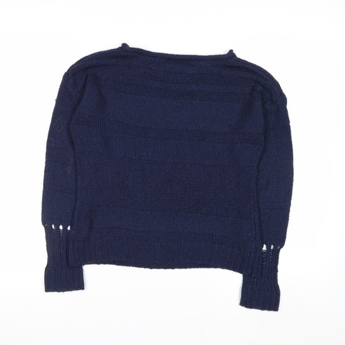 Romeo & Juliet Couture Women's Blue Knit Pullover Jumper Size S