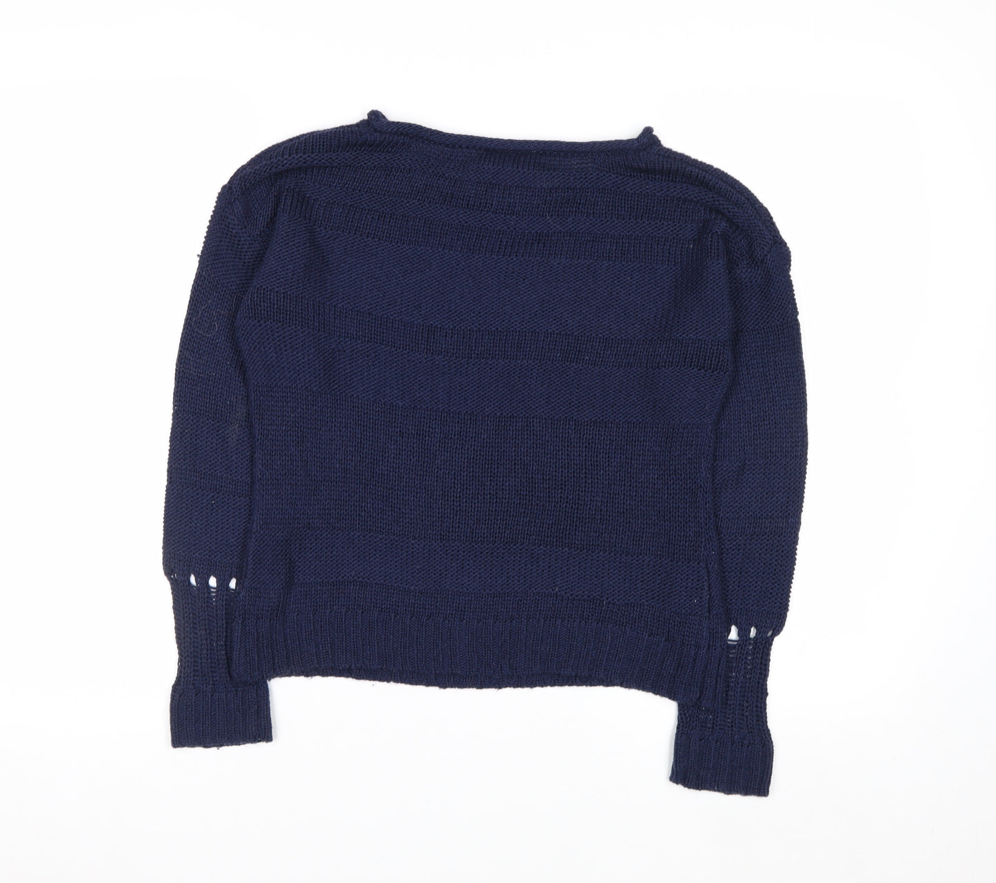 Romeo & Juliet Couture Women's Blue Knit Pullover Jumper Size S