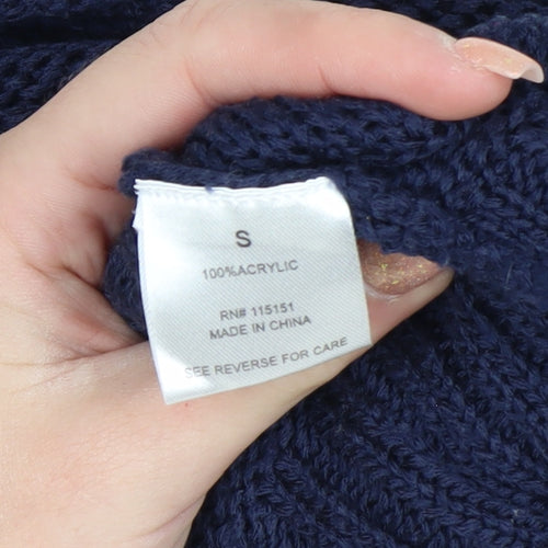 Romeo & Juliet Couture Women's Blue Knit Pullover Jumper Size S