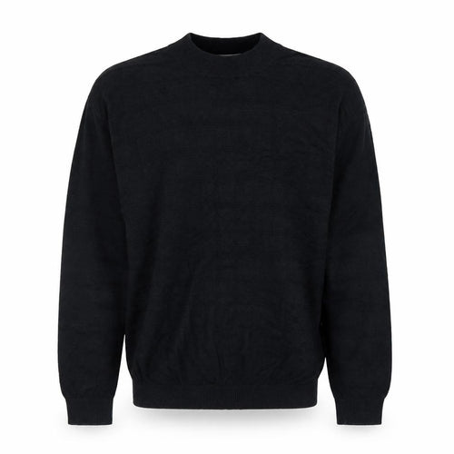 Perry Ellis Men's Black Silk Cotton Mock Neck Jumper XL