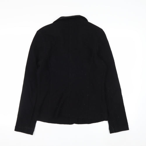 Betty Barclay Womens Black Wool Blazer Size 10 Classic Work Jacket