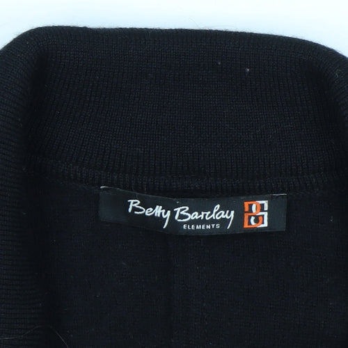 Betty Barclay Womens Black Wool Blazer Size 10 Classic Work Jacket