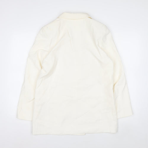 H&M Women’s Ivory Double-Breasted Blazer Jacket Size S