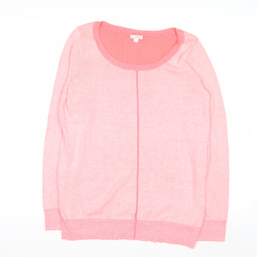 GAP Womens Pink Scoop Neck Long Sleeve Pullover Jumper Size M
