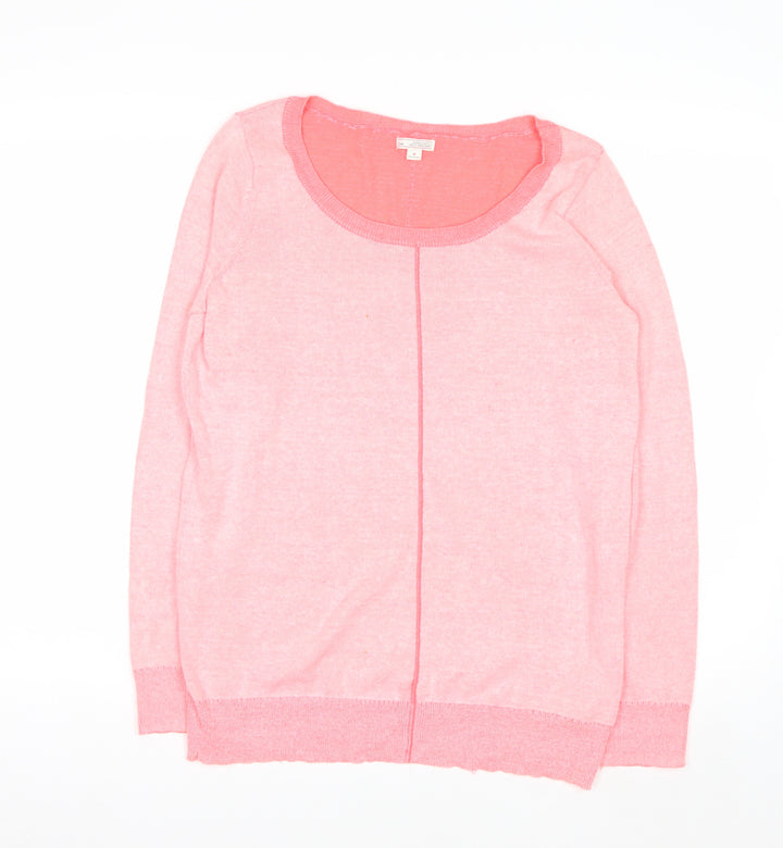 GAP Womens Pink Scoop Neck Long Sleeve Pullover Jumper Size M