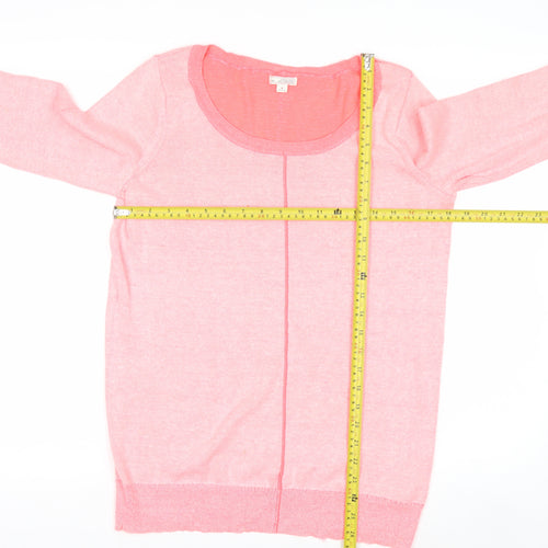 GAP Womens Pink Scoop Neck Long Sleeve Pullover Jumper Size M