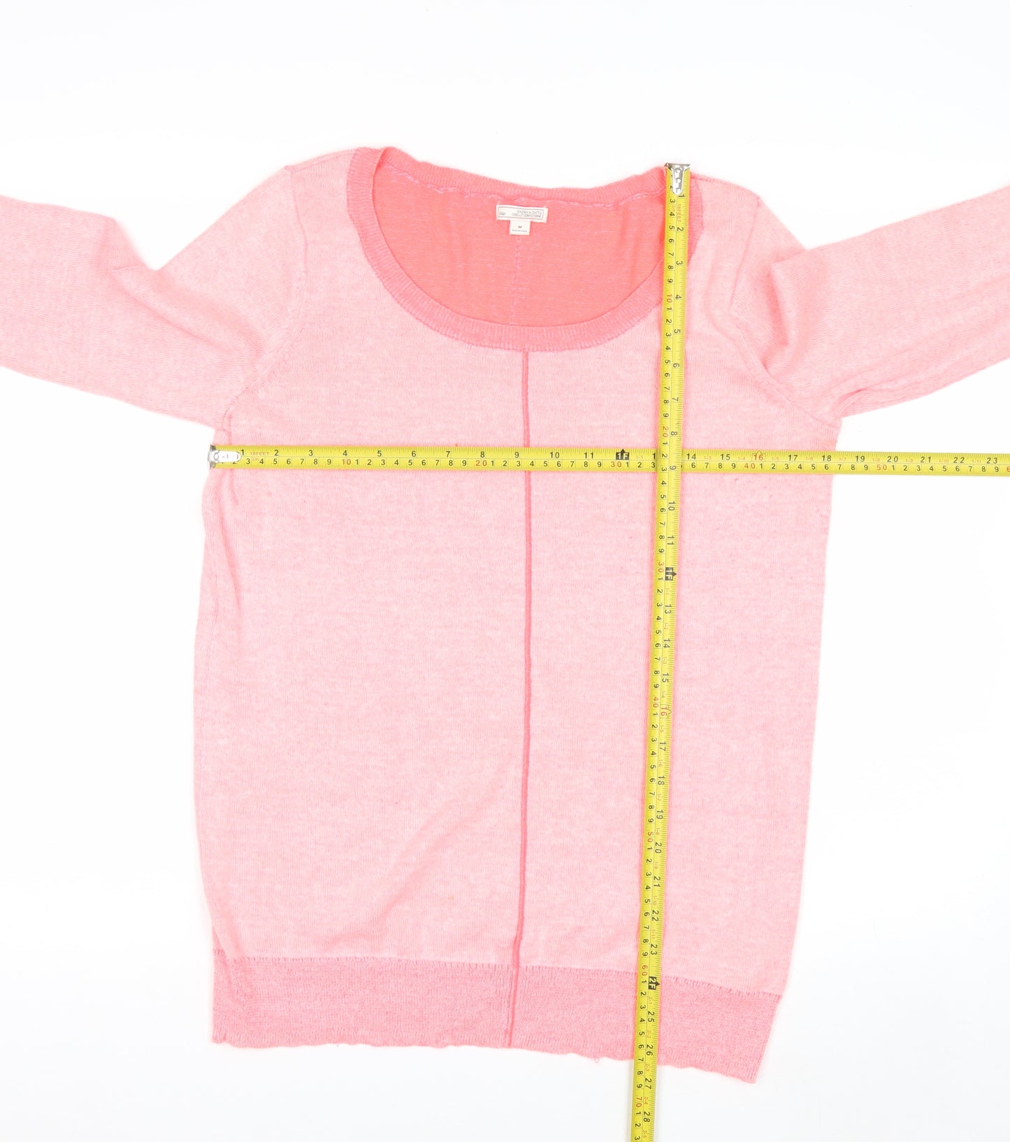 GAP Womens Pink Scoop Neck Long Sleeve Pullover Jumper Size M