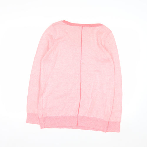 GAP Womens Pink Scoop Neck Long Sleeve Pullover Jumper Size M