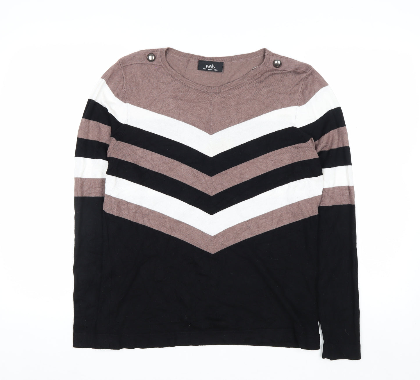 Wallis Women’s Multicoloured Stripe Long Sleeve Knit Jumper UK 14