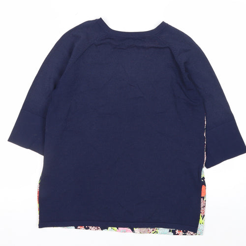 Next Women's Multicoloured Floral V-Neck Pullover Jumper Size 10