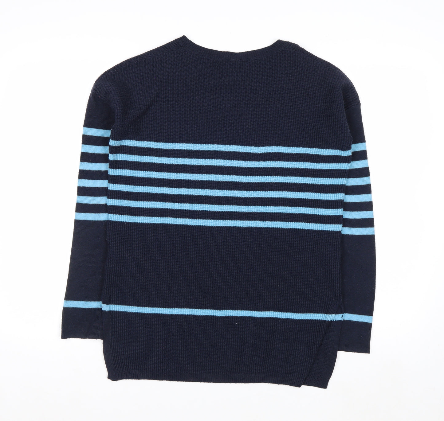 GAP Women’s Blue Striped V-Neck Knit Pullover Jumper XS