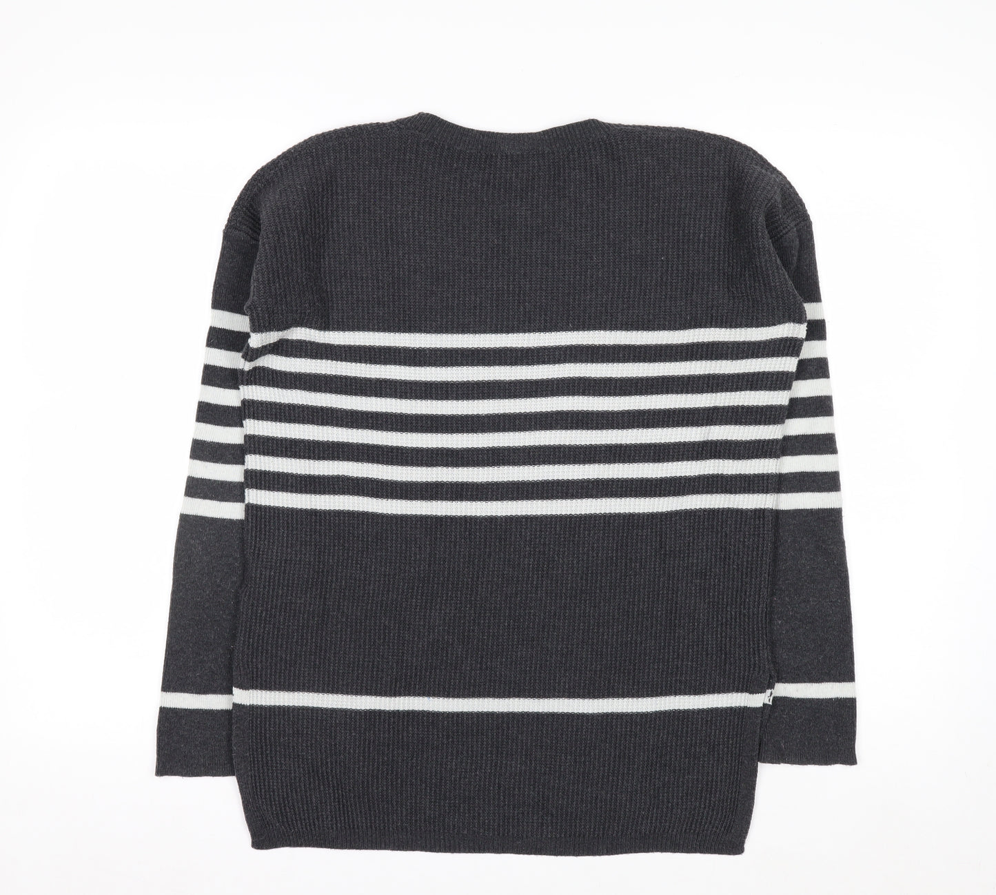 GAP Womens Grey Striped Knit Pullover Jumper XS