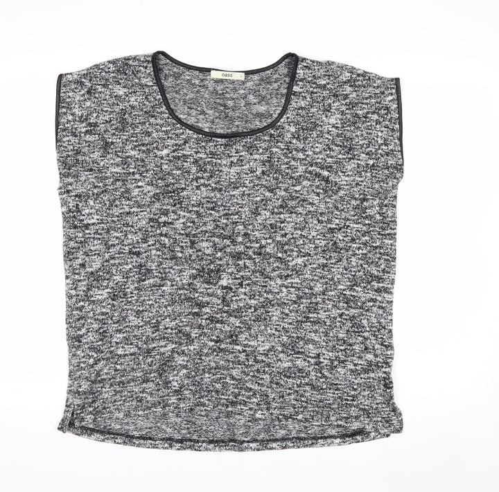 Oasis Women’s Grey Knit Sleeveless Pullover Jumper Size S