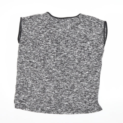 Oasis Women’s Grey Knit Sleeveless Pullover Jumper Size S
