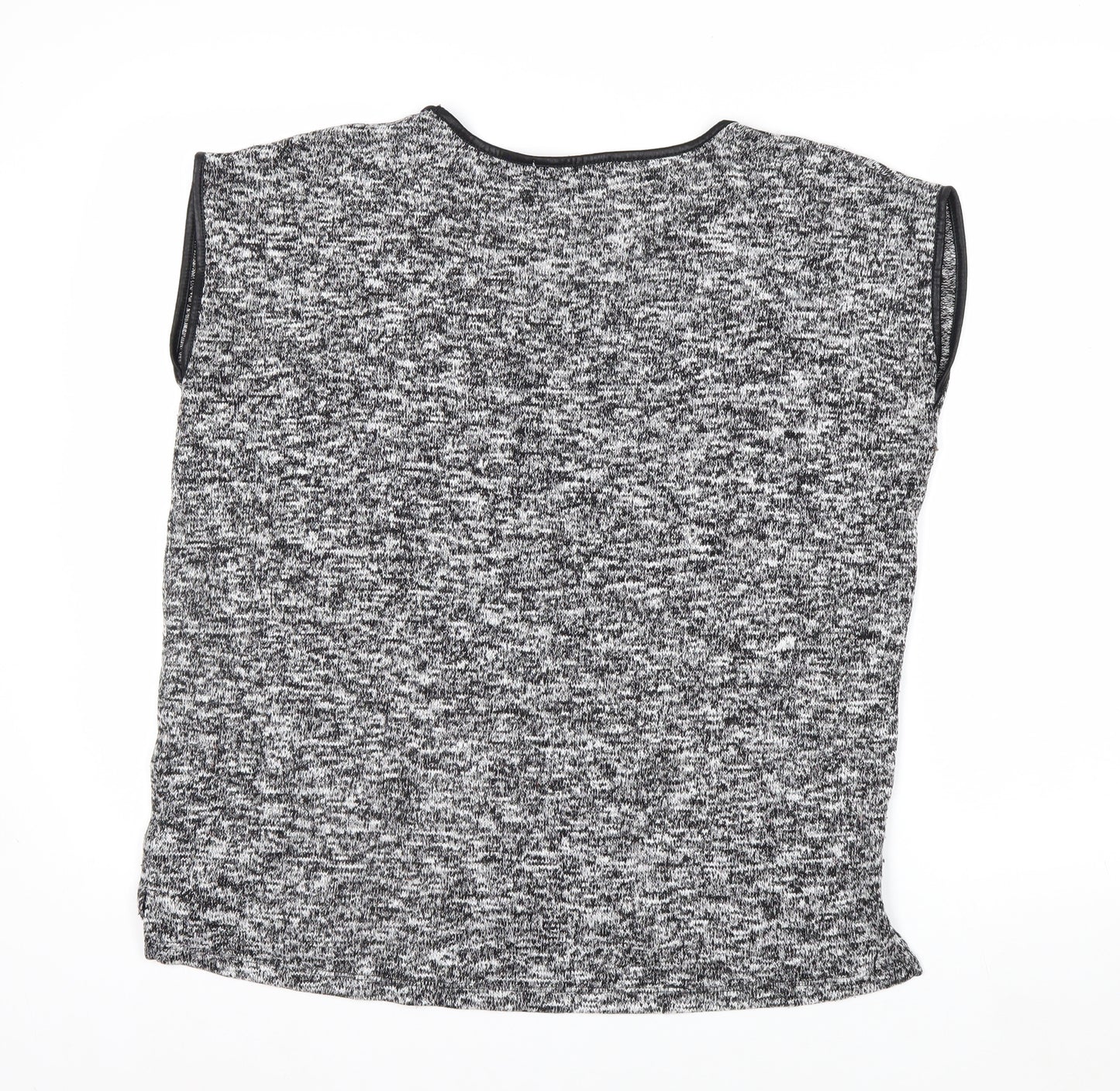 Oasis Women’s Grey Knit Sleeveless Pullover Jumper Size S