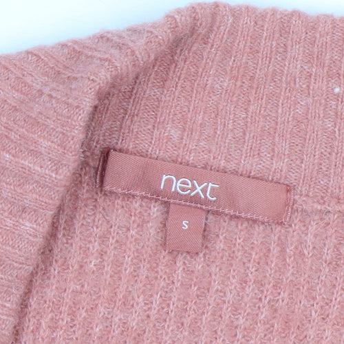 Next Women’s Pink & Grey Long Knit Cardigan Size S Regular Fit