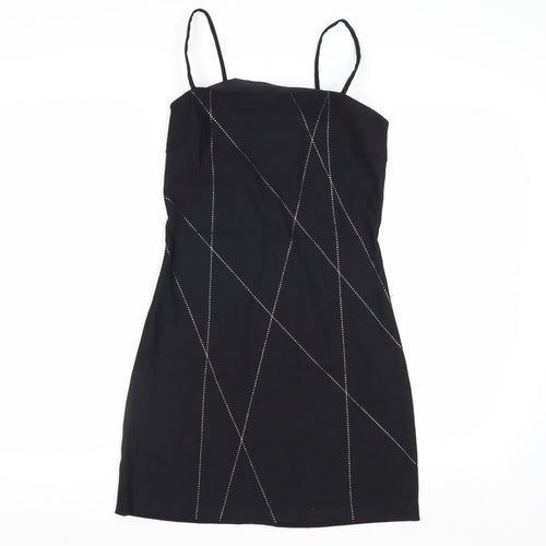 Byer Too! Women's Black Rhinestone Bodycon Dress Size 8
