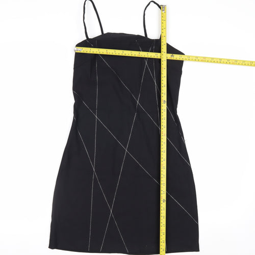 Byer Too! Women's Black Rhinestone Bodycon Dress Size 8