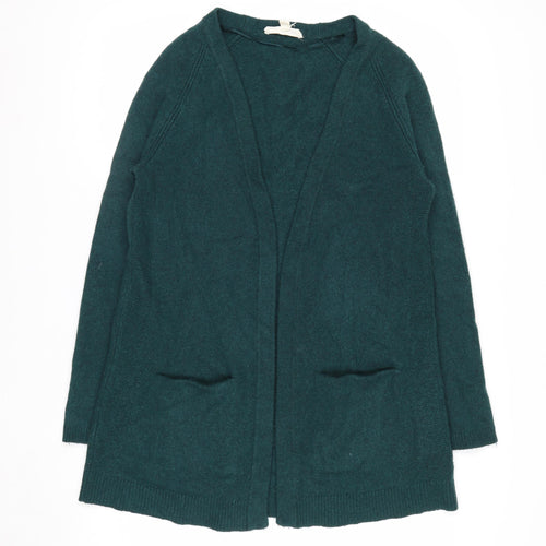 Seasalt Cornwall Women’s Green Wool Cardigan UK 12 Raglan Fit