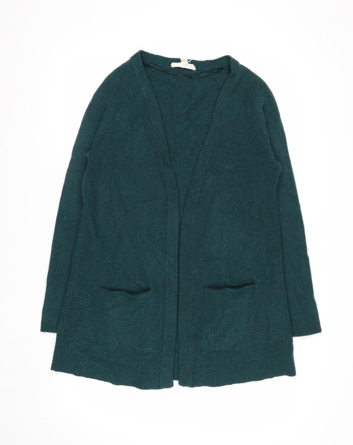 Seasalt Cornwall Women’s Green Wool Cardigan UK 12 Raglan Fit