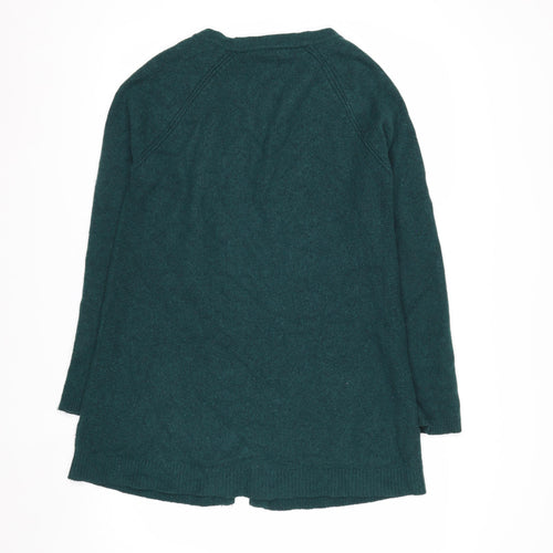 Seasalt Cornwall Women’s Green Wool Cardigan UK 12 Raglan Fit