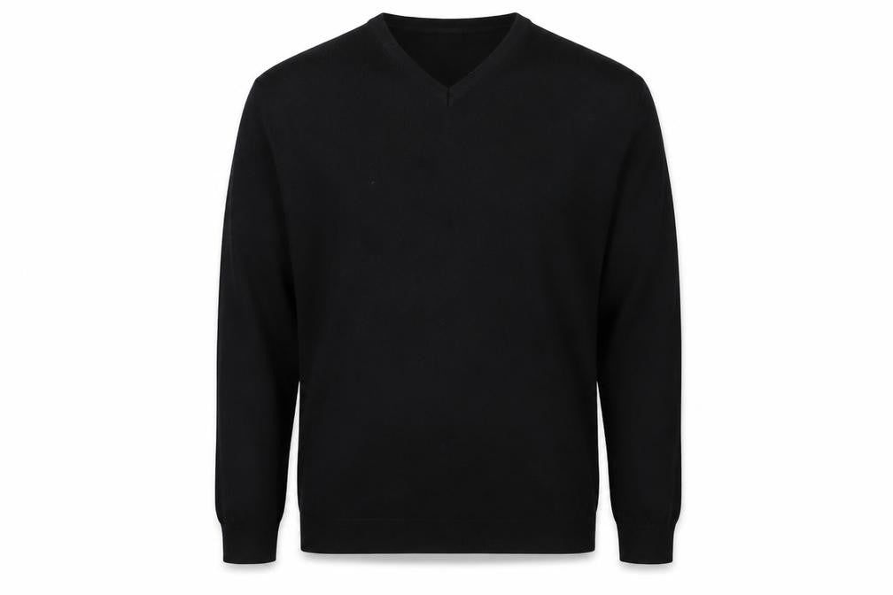 Hugo Boss Men's Black Wool V-Neck Slim Fit Jumper 2XL
