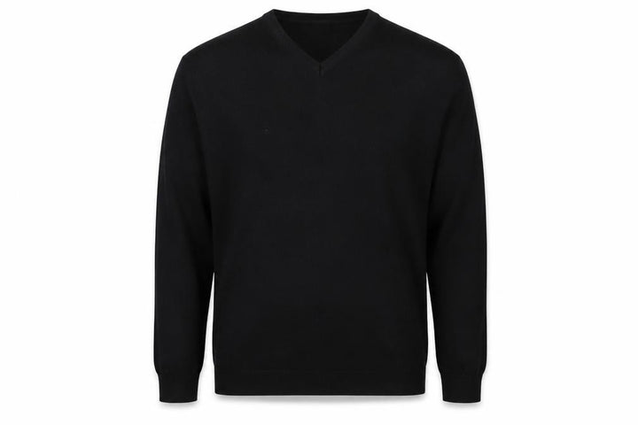 Hugo Boss Men's Black Wool V-Neck Slim Fit Jumper 2XL