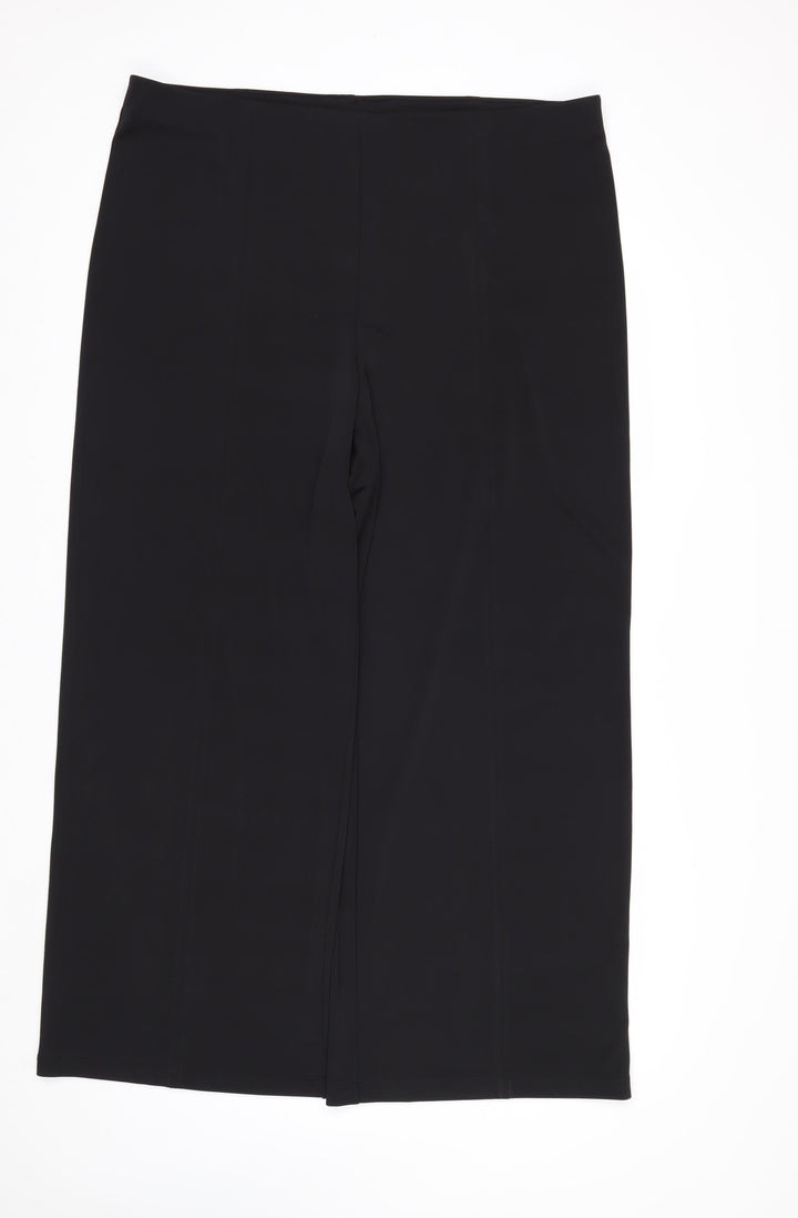 H&M Womens Black XL Straight Leg Stretch Trousers