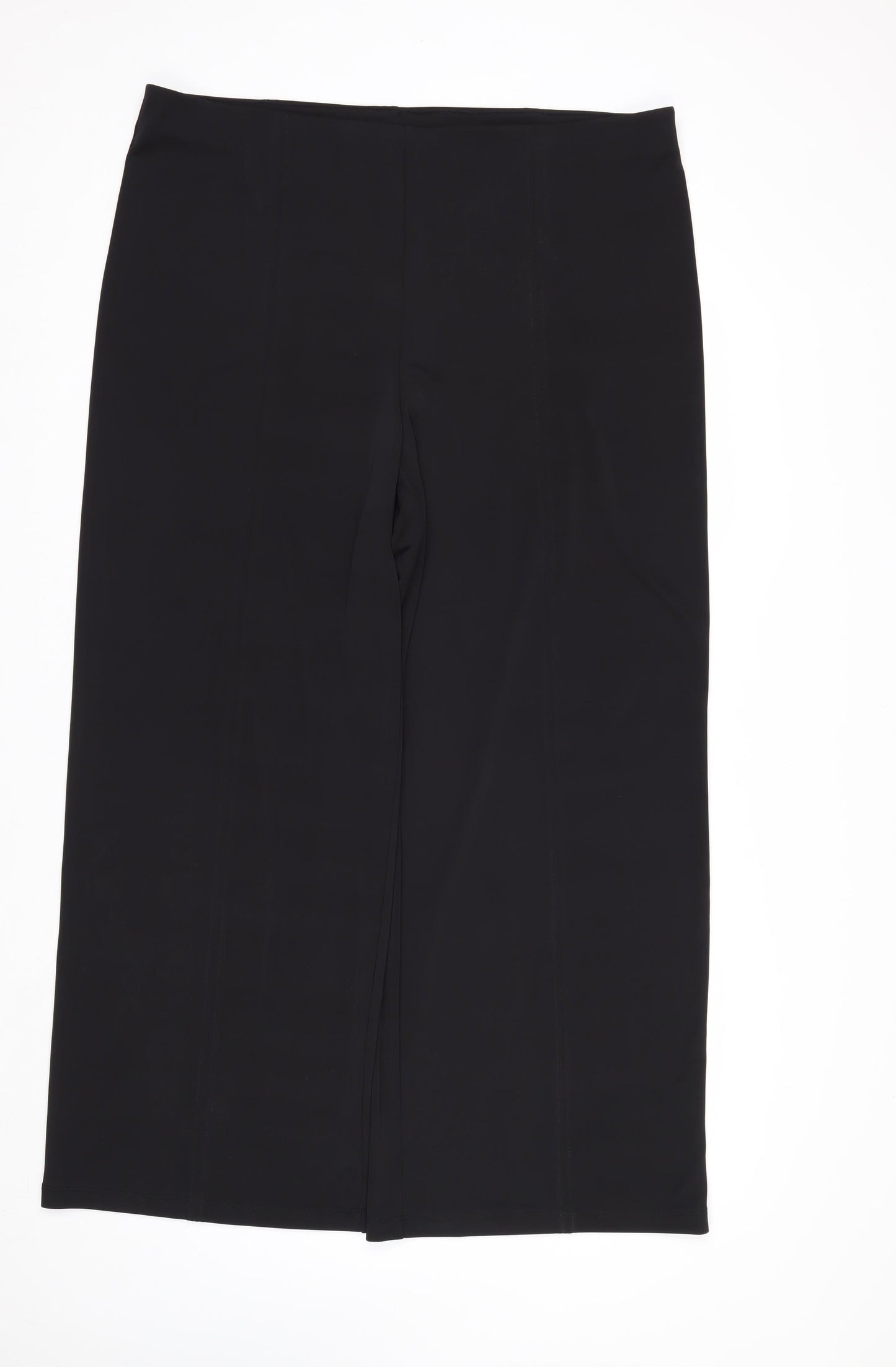 H&M Womens Black XL Straight Leg Stretch Trousers