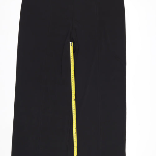 H&M Womens Black XL Straight Leg Stretch Trousers