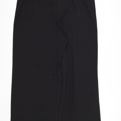 H&M Womens Black XL Straight Leg Stretch Trousers