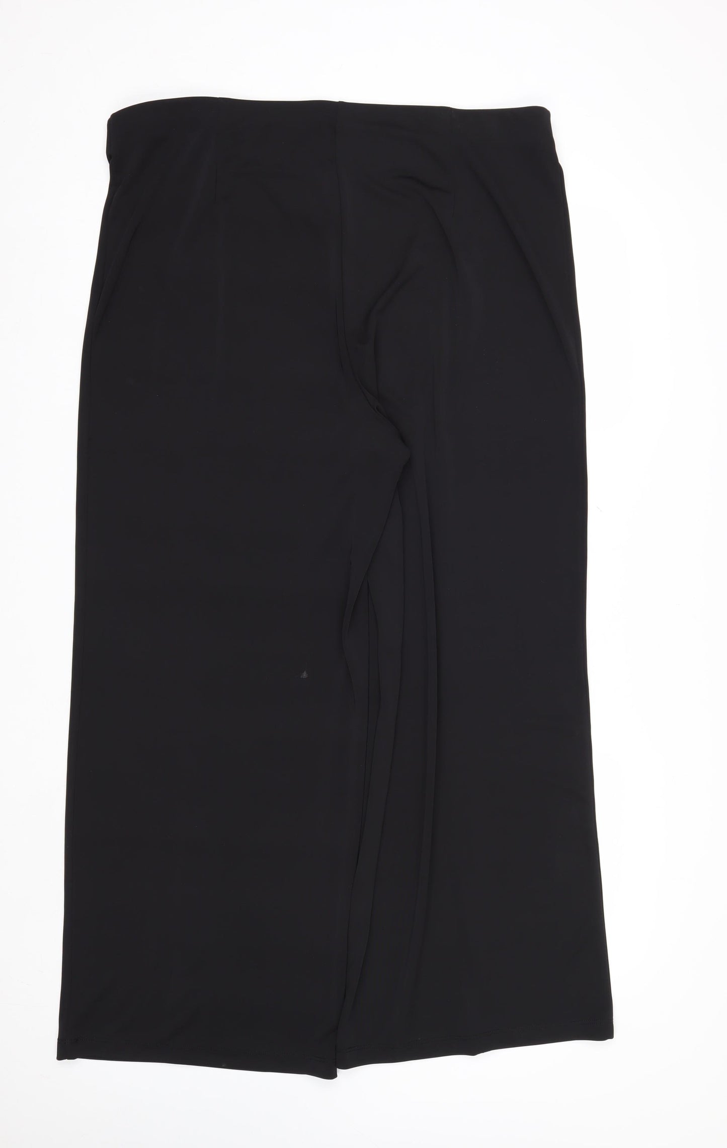 H&M Womens Black XL Straight Leg Stretch Trousers