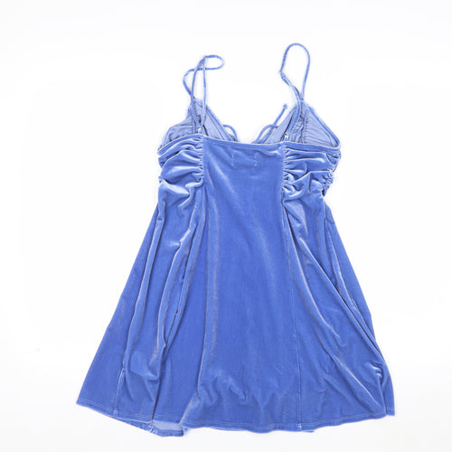 Urban Outfitters Women Blue Velvet Camisole Tank Top Size M